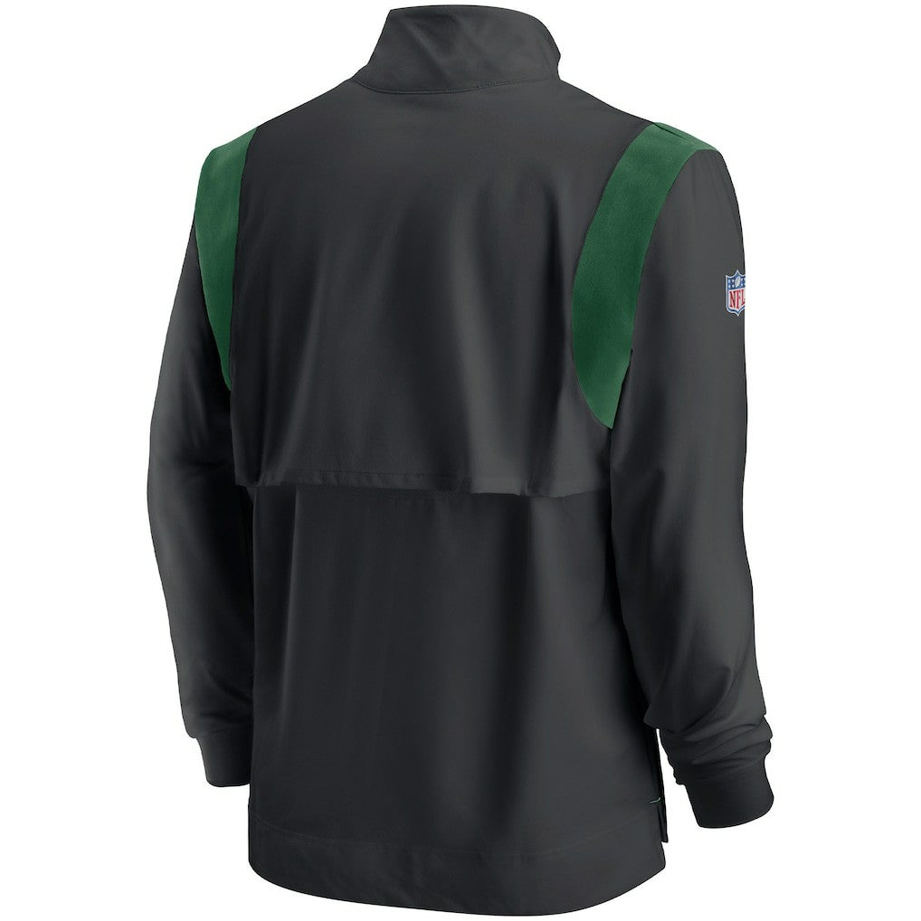 Sideline Coach Chevron Lockup Quarter-Zip Long Sleeve Top - New York Jets Tops