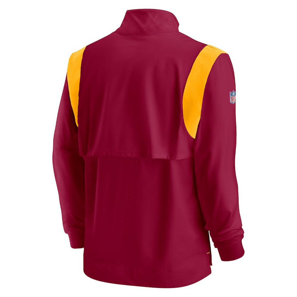 Sideline Coach Chevron Lockup Quarter-Zip Long Sleeve Top - Washington Commanders Tops