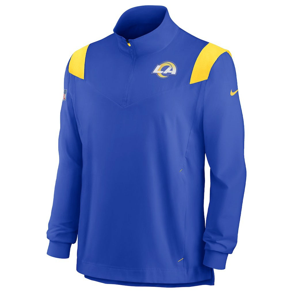 Sideline Coach Chevron Lockup Quarter-Zip Long Sleeve Top - Los Angeles Rams Tops