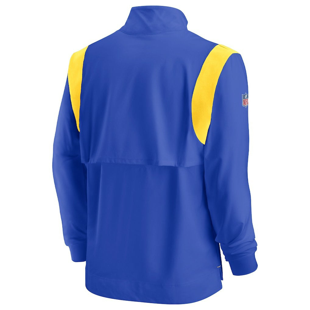 Sideline Coach Chevron Lockup Quarter-Zip Long Sleeve Top - Los Angeles Rams Tops