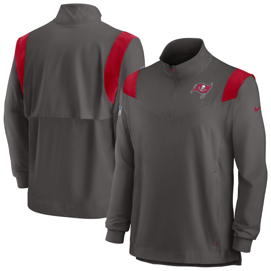 Sideline Coach Chevron Lockup Quarter-Zip Long Sleeve Top - Tampa Bay Buccaneers Tops