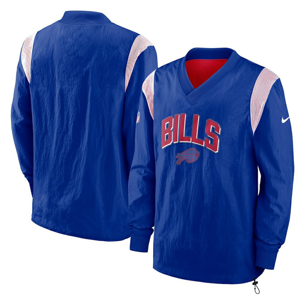 Sideline Athletic Stack V-Neck Pullover Windshirt Jacket - Buffalo Bills Pullover
