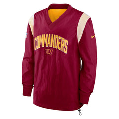 Sideline Athletic Stack V-Neck Pullover Windshirt Jacket - Washington Commanders Pullover