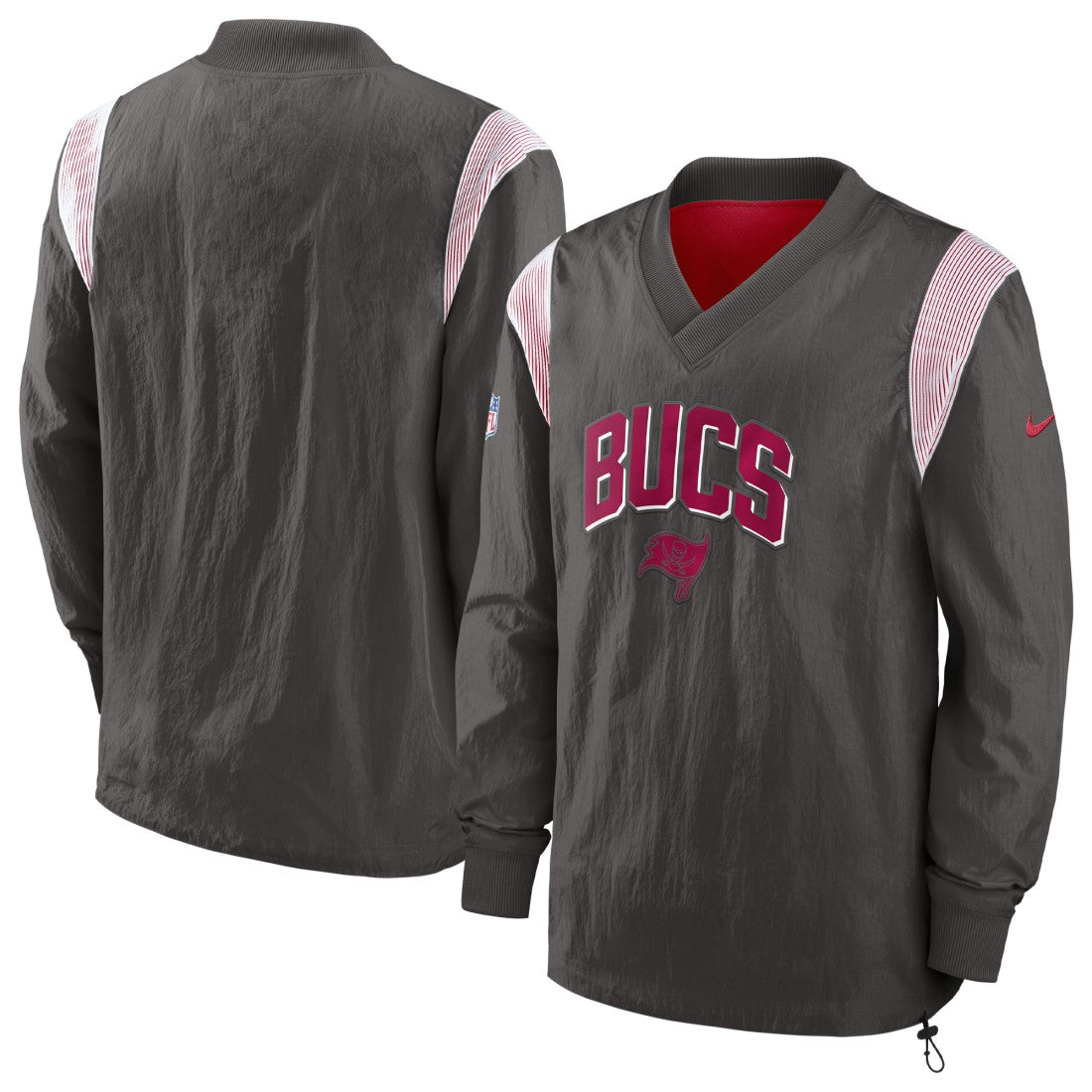 Sideline Athletic Stack V-Neck Pullover Windshirt Jacket - Tampa Bay Buccaneers Pullover