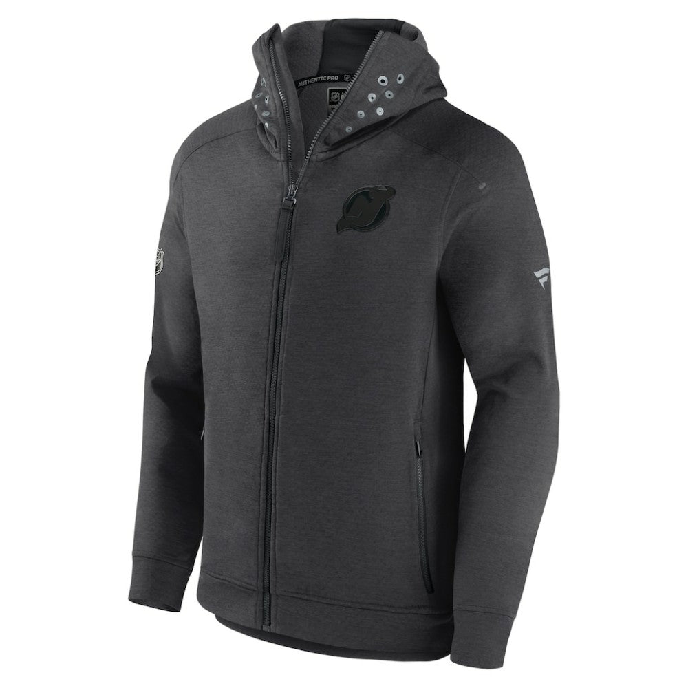 NHL New Jersey Devils Fanatics Authentic Pro Road Tech Lightweight Full-Zip Hoodie Jacket