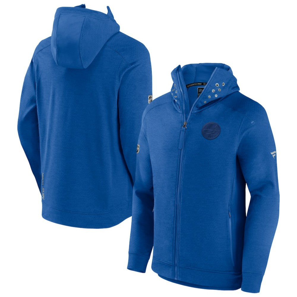 NHL New York Islanders Fanatics Authentic Pro Road Tech Lightweight Full-Zip Hoodie Jacket