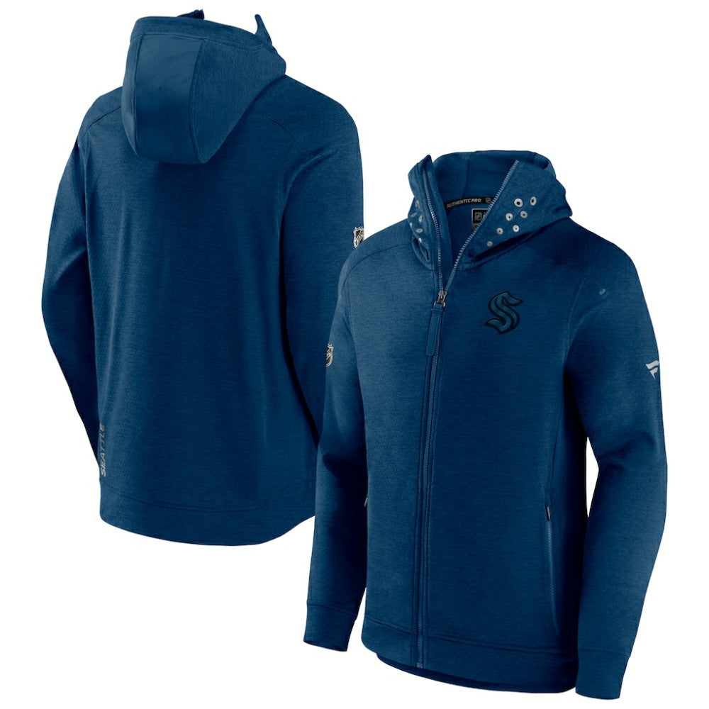 NHL Seattle Kraken Fanatics Authentic Pro Road Tech Lightweight Full-Zip Hoodie Jacket