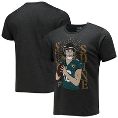 Trevor Lawrence  Majestic Threads Tri-Blend Player Graphic T-Shirt - Jacksonville Jaguars T-shirts
