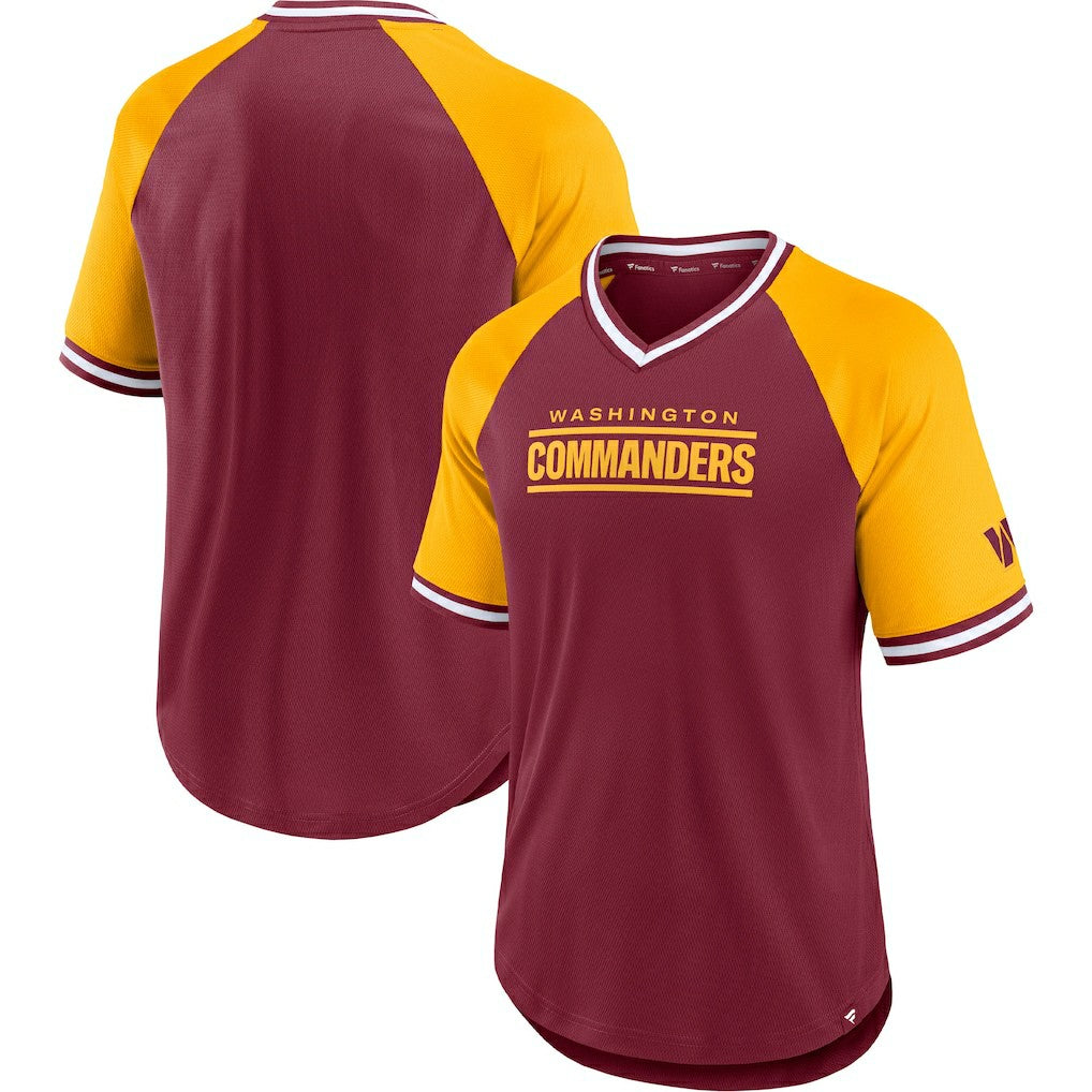 Second Wind Raglan V-Neck T-Shirt - Washington Commanders T-shirts