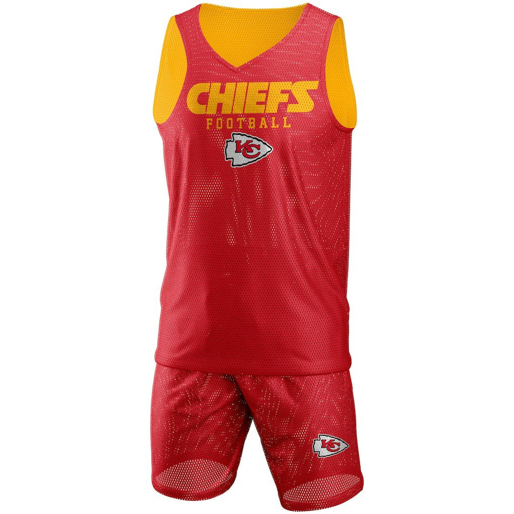 FOCO Colorblock Mesh V-Neck & Shorts Set - Kansas City Chiefs Shorts