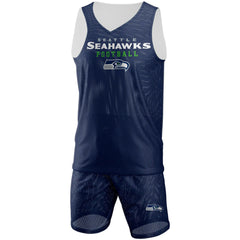FOCO Colorblock Mesh V-Neck & Shorts Set - Seattle Seahawks Shorts