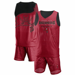 FOCO Colorblock Mesh V-Neck & Shorts Set - Tampa Bay Buccaneers Shorts