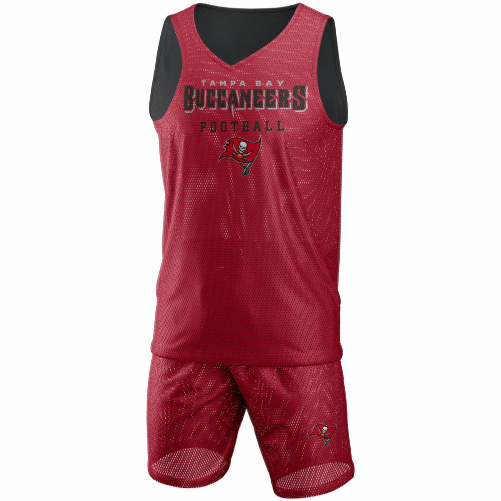 FOCO Colorblock Mesh V-Neck & Shorts Set - Tampa Bay Buccaneers Shorts