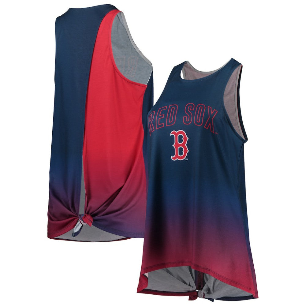 Navy Boston Red Sox FOCO Women's Gradient Tie-Back Racerback Tank Top