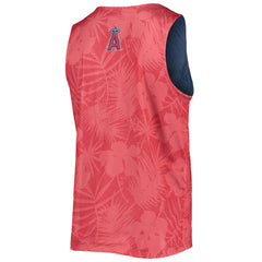 Red/Navy Los Angeles Angels FOCO Floral Reversible Mesh Tank Top