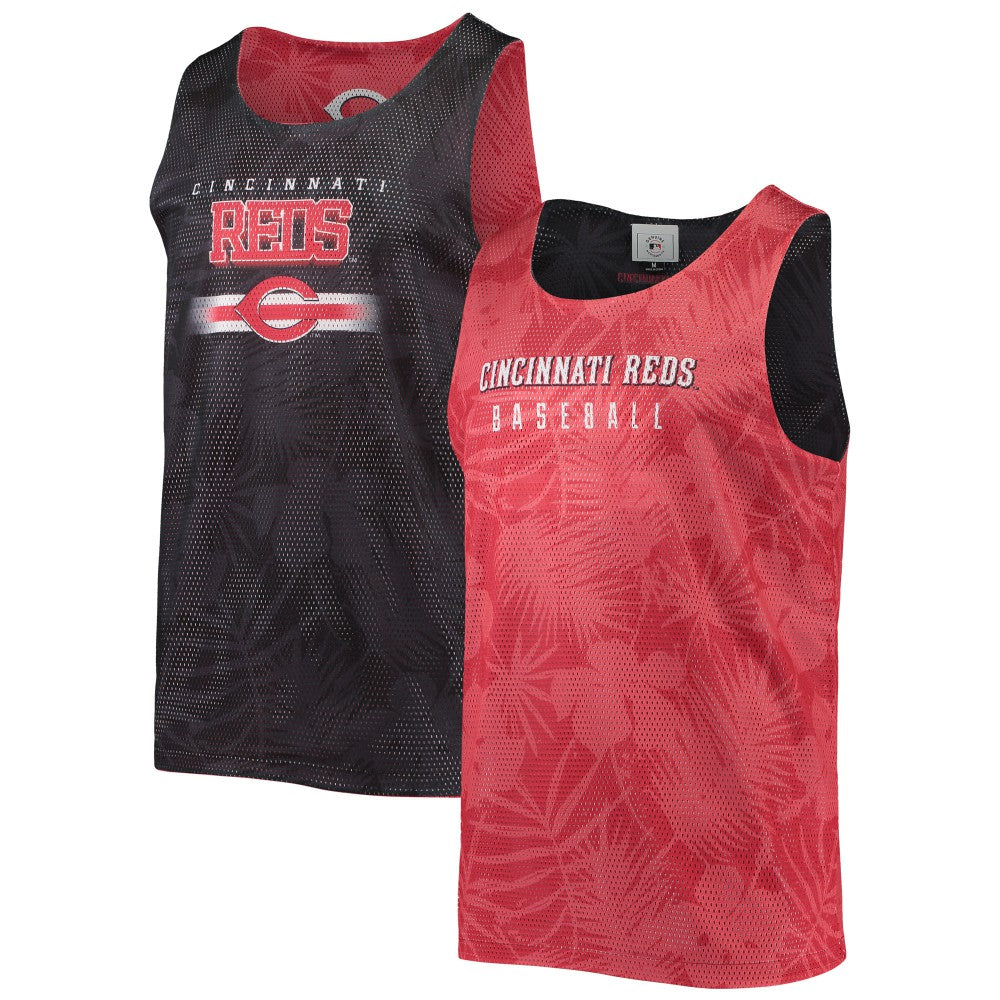 Red Cincinnati Reds FOCO Floral Reversible Mesh Tank Top