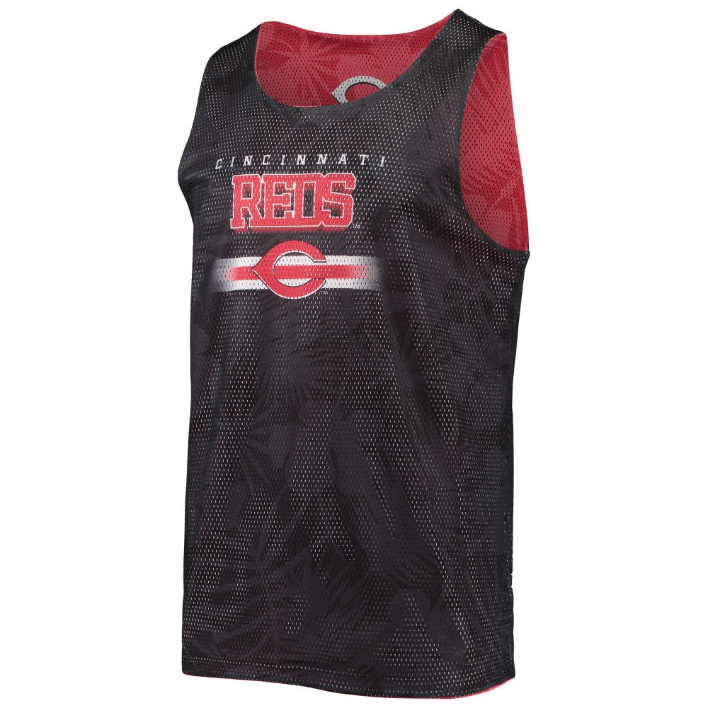 Red Cincinnati Reds FOCO Floral Reversible Mesh Tank Top