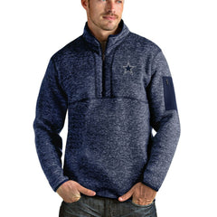 Antigua Fortune Quarter-Zip Pullover Jacket - Dallas Cowboys Pullover