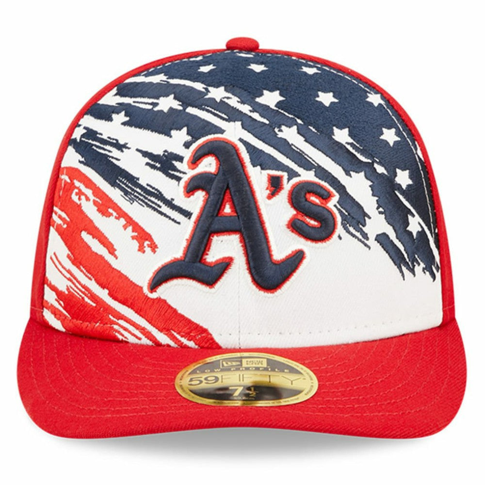 Red Athletics New Era 2022 4th of July Low Profile 59FIFTY Fitted Hat