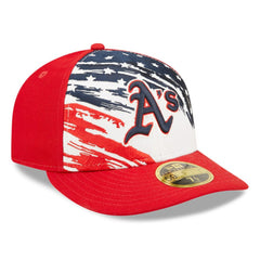 Red Athletics New Era 2022 4th of July Low Profile 59FIFTY Fitted Hat