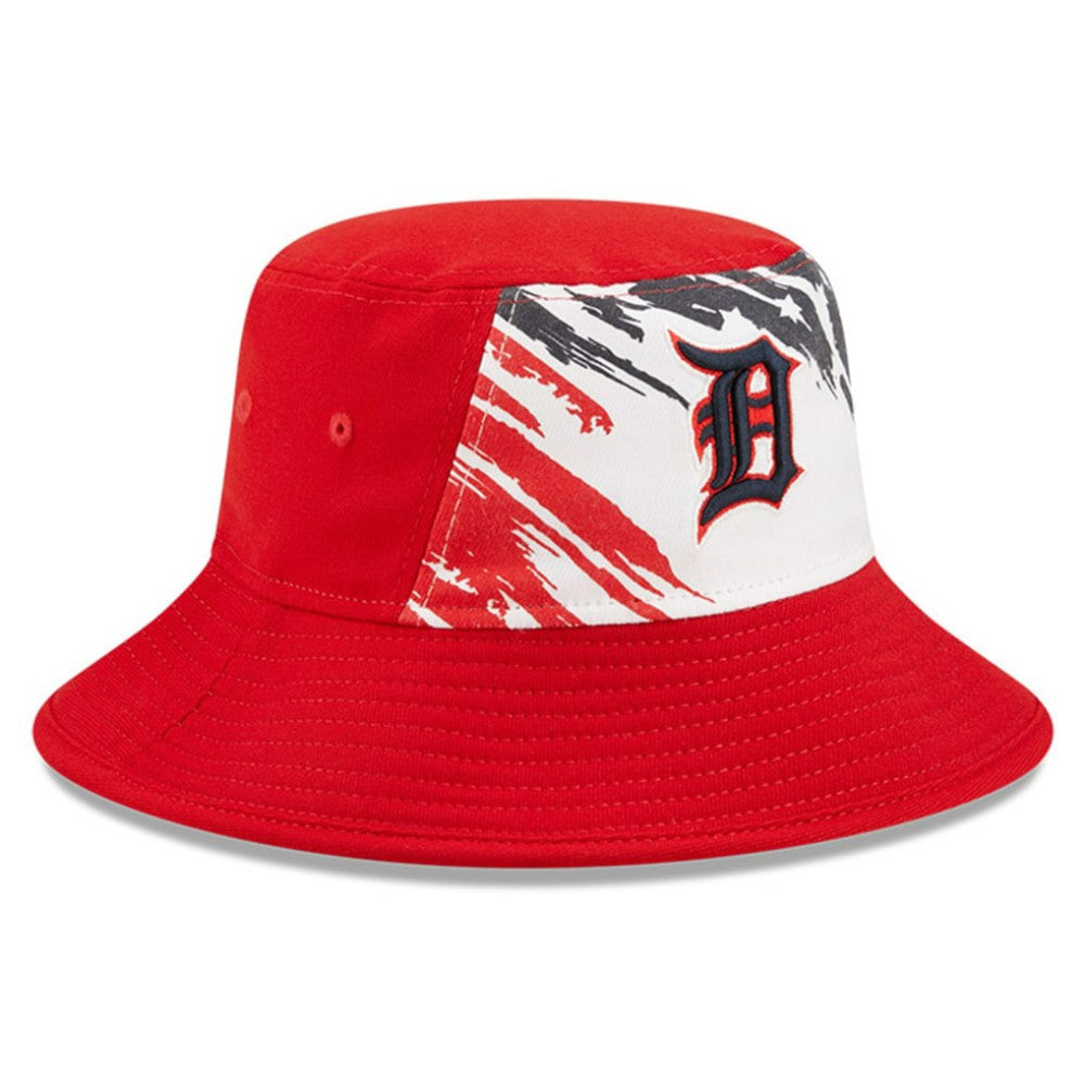 Red Detroit Tigers New Era 2022 4th of July Bucket Hat
