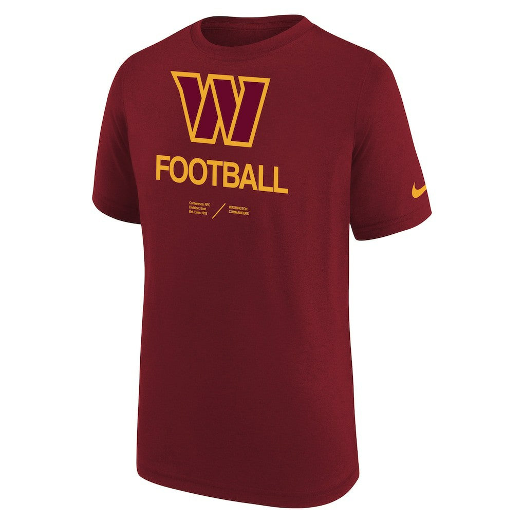 Youth Sideline Legend Performance T-Shirt - Washington Commanders T-shirts