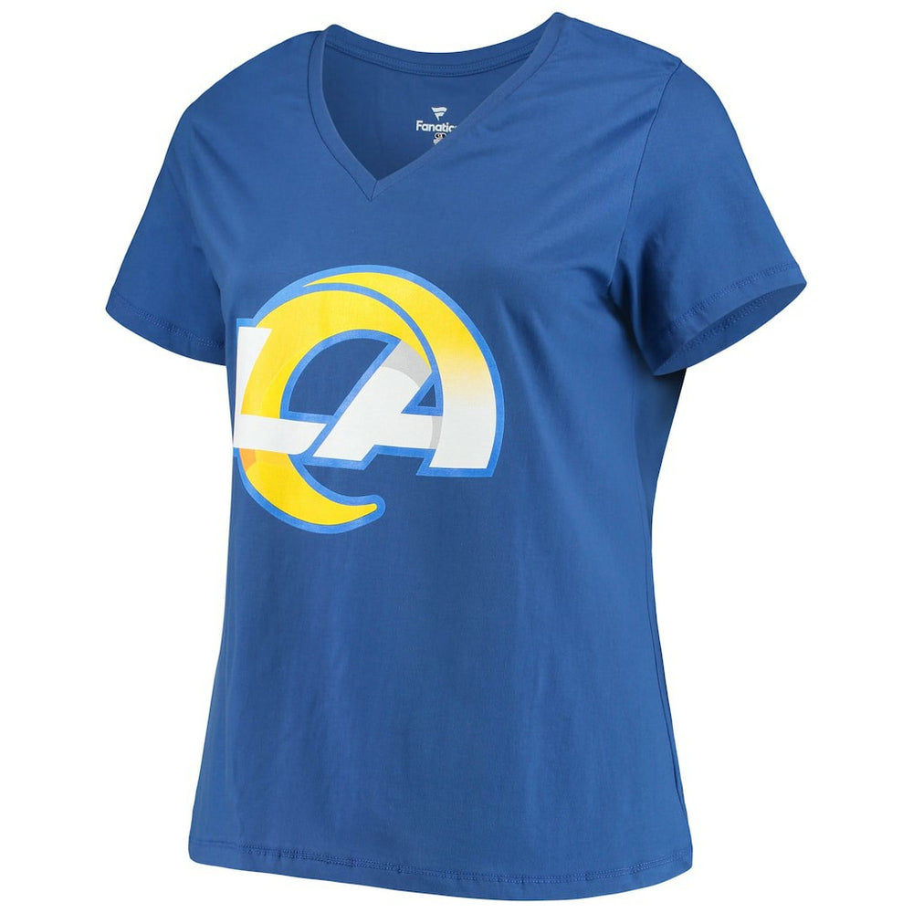 Matthew Stafford  Women's Plus Size Player Name & Number V-Neck T-Shirt - Los Angeles Rams T-shirts