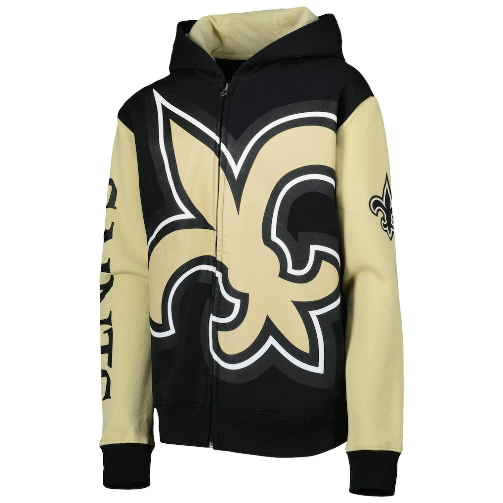 Youth Poster Board Full-Zip Hoodie - New Orleans Saints Hoodies