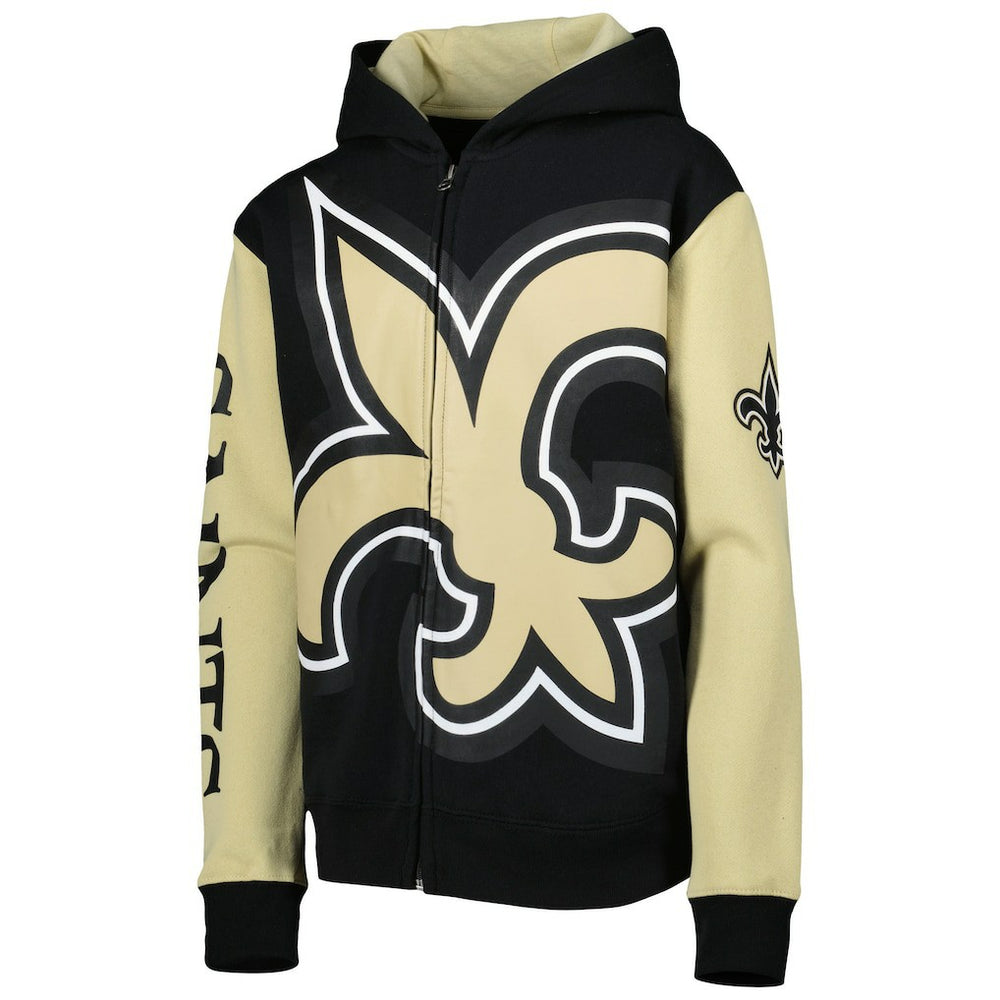 Youth Poster Board Full-Zip Hoodie - New Orleans Saints Hoodies