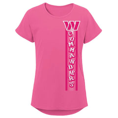 Girls Youth Logo Fair Catch Dolman T-Shirt - Washington Commanders T-shirts