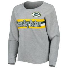 Juniors All Striped Up Raglan Long Sleeve T-Shirt - Green Bay Packers T-shirts
