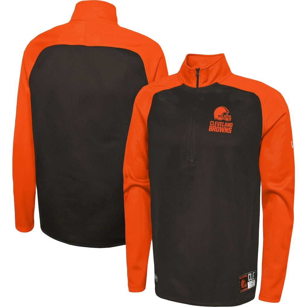 Combine Authentic O-Line Raglan Half-Zip Jacket - Cleveland Browns Jackets