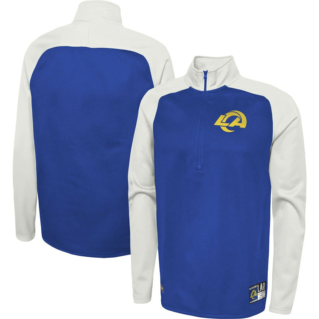 Combine Authentic O-Line Raglan Half-Zip Jacket - Los Angeles Rams Jackets