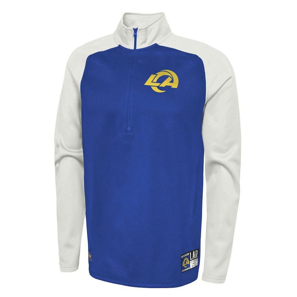 Combine Authentic O-Line Raglan Half-Zip Jacket - Los Angeles Rams Jackets