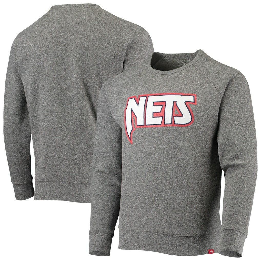 Brooklyn Nets Sportiqe Moments Mixtape Harmon Raglan Pullover Sweatshirt