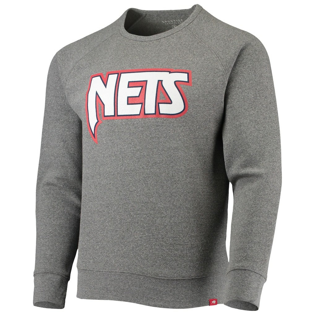 Brooklyn Nets Sportiqe Moments Mixtape Harmon Raglan Pullover Sweatshirt