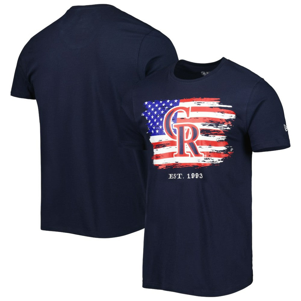 Navy Colorado Rockies New Era 4th of July Jersey T-Shirt