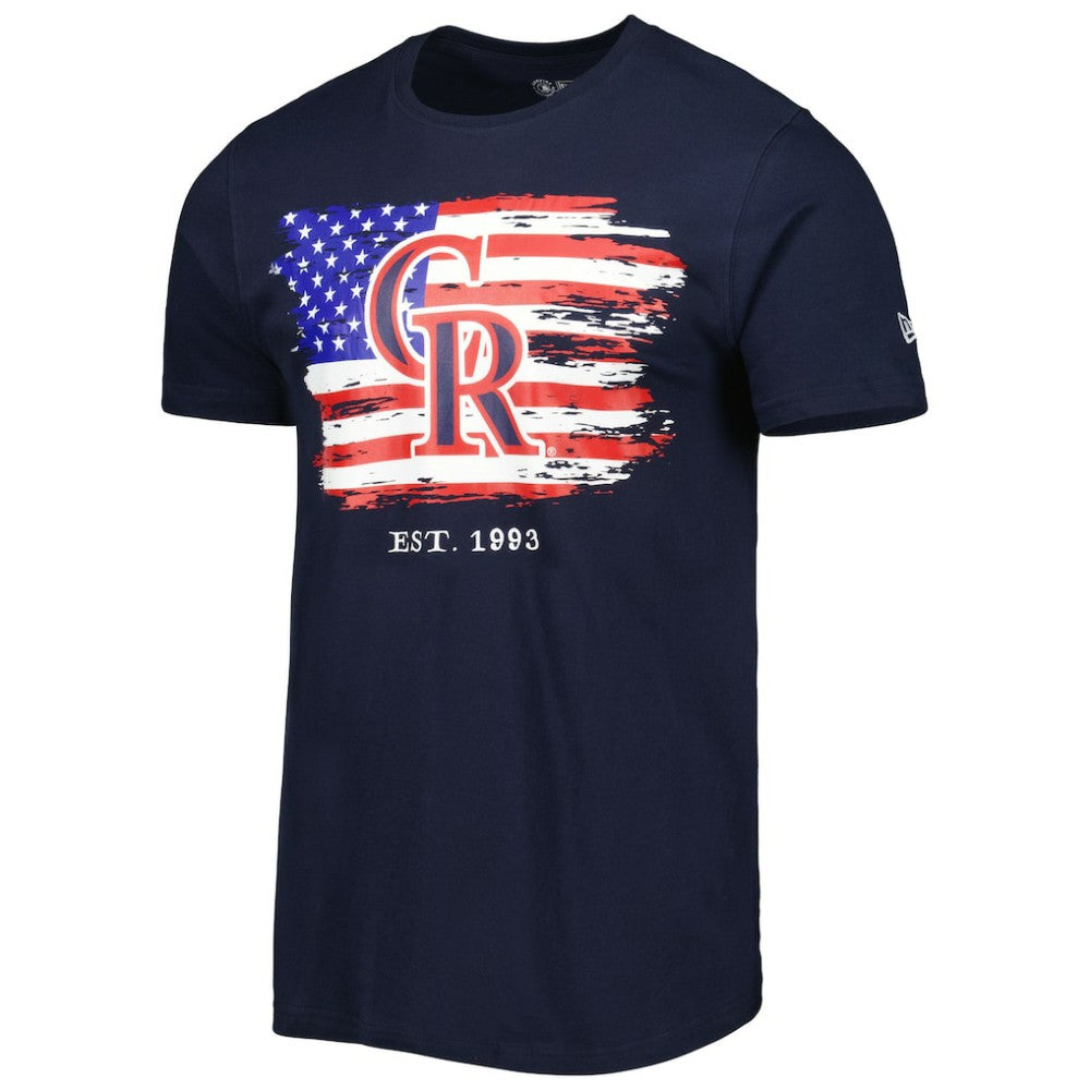 Navy Colorado Rockies New Era 4th of July Jersey T-Shirt