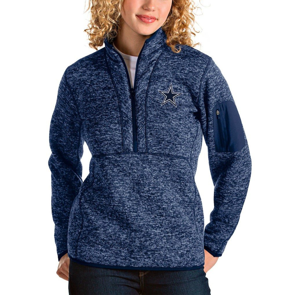 Antigua Women's Fortune Half-Zip Pullover Jacket - Dallas Cowboys Pullover