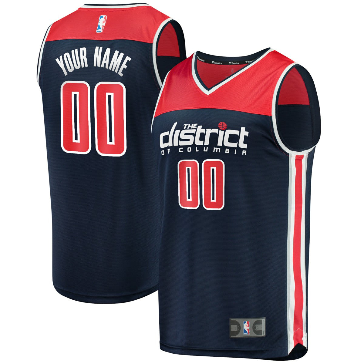 Fanatics Washington Wizards Fast Break Replica Custom Jersey Navy