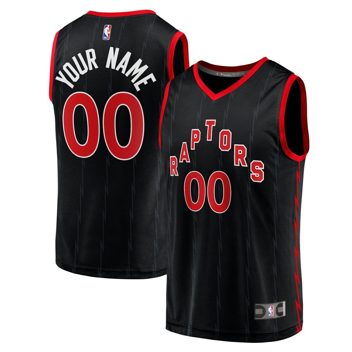 Fanatics Toronto Raptors Fast Break Replica Custom Jersey Black