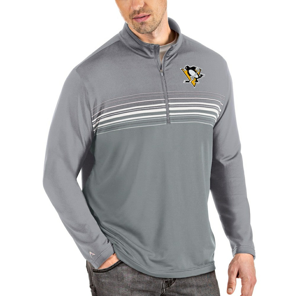 NHL Pittsburgh Penguins Antigua Pace Quarter-Zip Pullover Top