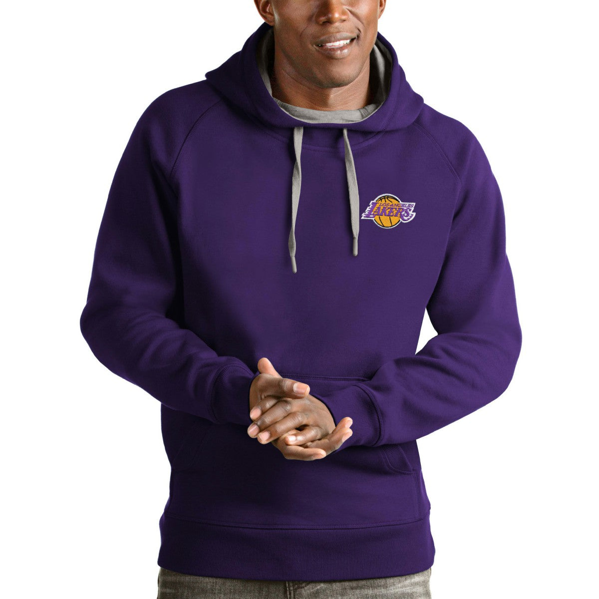 Los Angeles Lakers Antigua Victory Pullover Hoodie