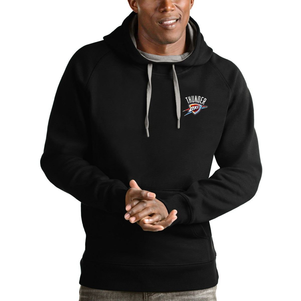 Oklahoma City Thunder Antigua Victory Pullover Hoodie