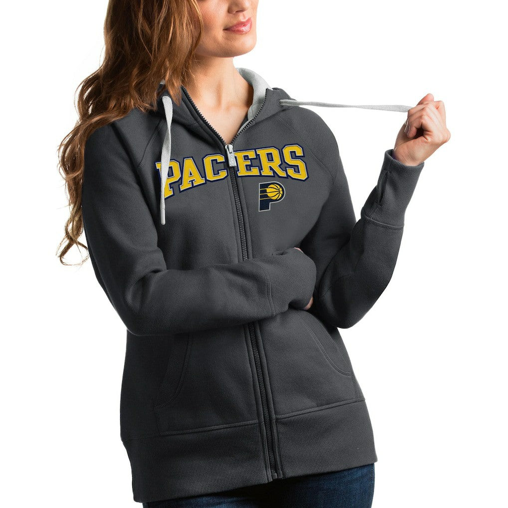 Indiana Pacers Antigua Women's Team Victory Full-Zip Hoodie