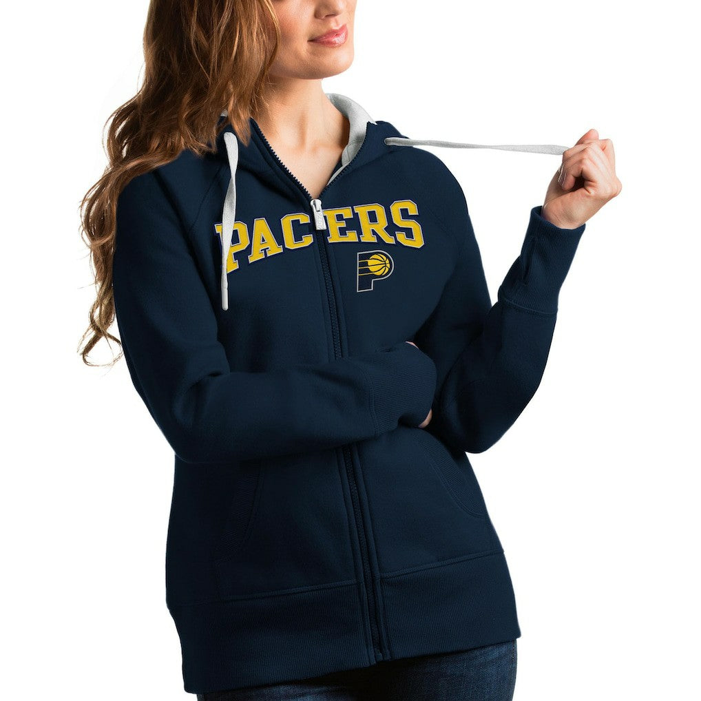 Indiana Pacers Antigua Women's Team Victory Full-Zip Hoodie