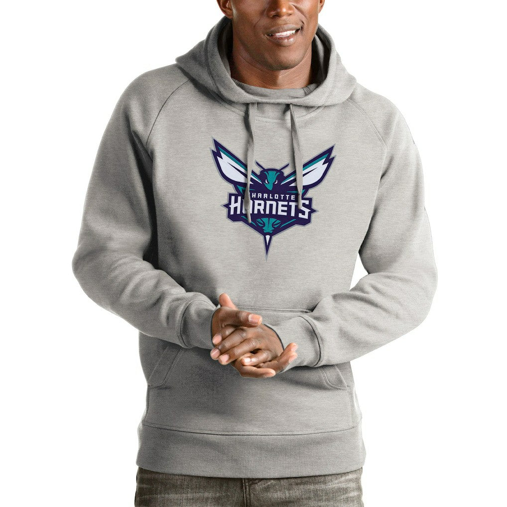 Charlotte Hornets Antigua Logo Victory Pullover Hoodie