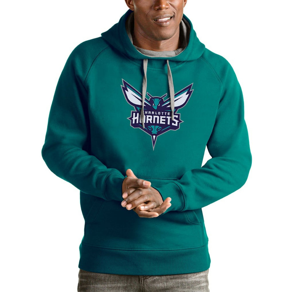 Charlotte Hornets Antigua Logo Victory Pullover Hoodie