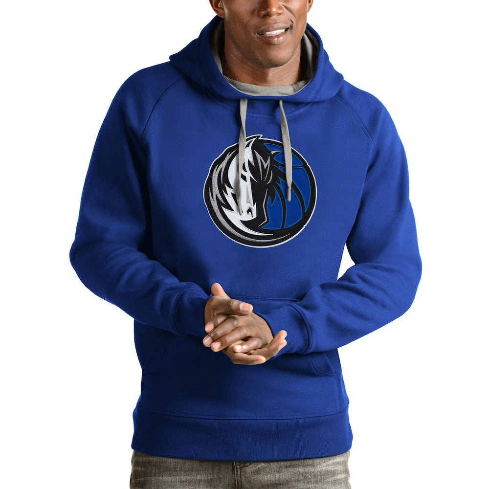 Dallas Mavericks Antigua Logo Victory Pullover Hoodie sale