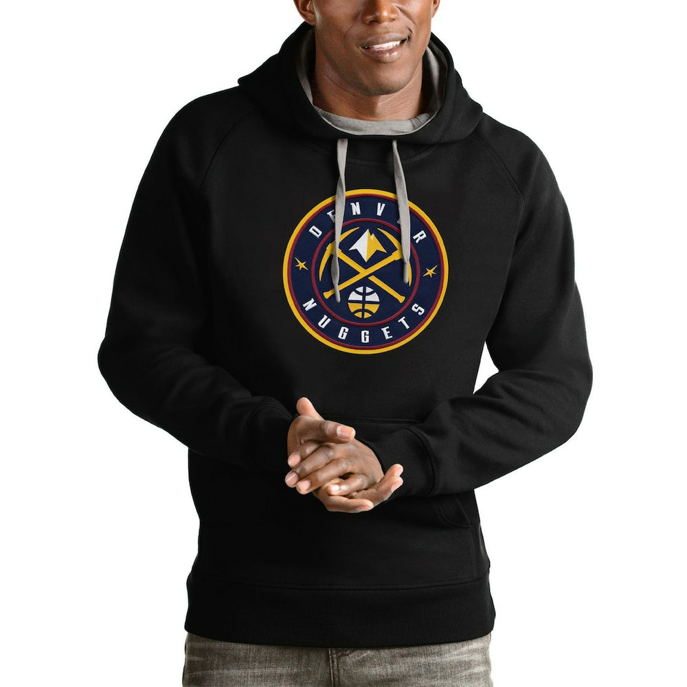 Denver Nuggets Antigua Logo Victory Pullover Hoodie sale